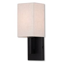 Meridian 1 Light ADA Compliant Wall Sconce with Hand Crafted Fabric Shade