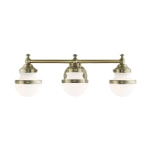 Oldwick 3 Light 24" Wide Vanity Light with White Shade