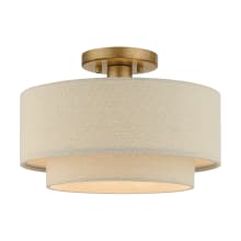 Bellingham 13" Wide Semi-Flush Drum Ceiling Fixture