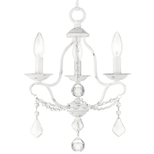Chesterfield 3 Light 1 Tier Chandelier with Crystal Accents