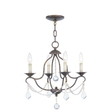 Chesterfield 4 Light 1 Tier Chandelier with Crystal Accents