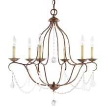 Chesterfield 6 Light 1 Tier Chandelier with Crystal Accents