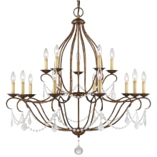 Chesterfield 15 Light 2 Tier Chandelier with Crystal Accents