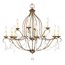 Chesterfield 12 Light 2 Tier Chandelier with Crystal Accents