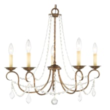 Pennington 5 Light 1 Tier Chandelier with Crystal Accents