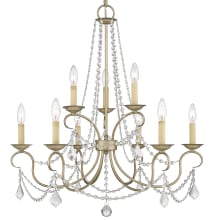 Pennington 9 Light 2 Tier Chandelier with Crystal Accents