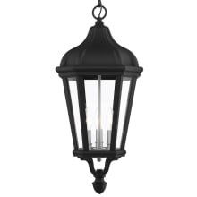 Morgan 3 Light 11" Wide Pendant with Glass Panel Shades