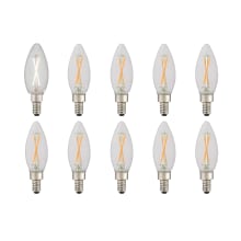 Pack of (60) 2 Watt Vintage Edison B10 Candelabra (E12) LED Bulbs - 200 Lumens, 3000K, and 80CRI