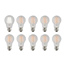 Pack of (10) 8.5 Watt Vintage Edison Dimmable A19 Medium (E26) LED Bulbs - 1,000 Lumens, 3000K, and 80CRI