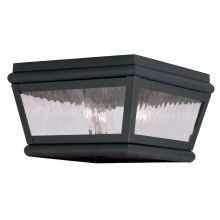 Exeter Outdoor Flush Mount Ceiling Fixture with 2 Lights