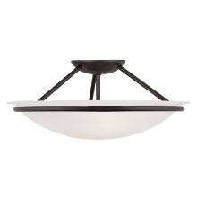 Newburgh 7 Inch Tall Semi-Flush Ceiling Fixture with 3 Lights