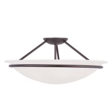 Newburgh 8 Inch Tall Semi-Flush Ceiling Fixture with 3 Lights