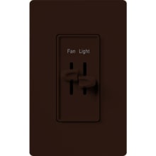 Skylark 120 Volt 300 Watt 2.5 Ampere Single Pole Dual Slide to Off Dimmer and Fully Variable Fan Control