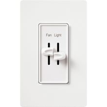 Skylark 120 Volt 300 Watt 1.5 Ampere Single Pole Dual Slide to Off Dimmer and Quiet 3 Speed Fan Control