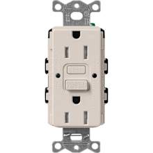 Claro 15 Ampere 125 Volt Designer Two Outlet Tamper Resistant GFCI Receptacle