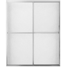Polar 68" High x 59-1/2" Wide Sliding Framed Shower Door with Pattern Glass