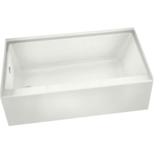 Rubix 60" Alcove Acrylic Soaking Tub with Left Hand Installation - Less Drain