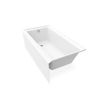 Rubix 60" Three Wall Alcove Acrylic Soaking Tub with Left Drain and Overflow