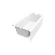Rubix 60" Three Wall Alcove Acrylic Soaking Tub with Left Drain, Overflow and Stain Resistant Surface