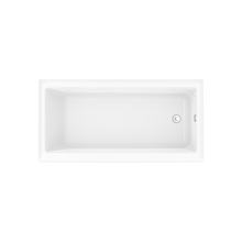 Rubix 60" Three Wall Alcove Acrylic Soaking Tub with Right Drain, Overflow and Stain Resistant Surface