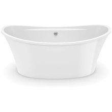 Ariosa 66" Free Standing Acrylic Soaking Tub with Center Drain and Overflow