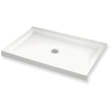 B3Round 47-7/8" x 31-7/8" Rectangular Shower Base with Double Threshold and Center Drain