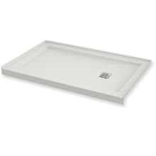 B3Square 59-7/8" x 31-7/8" Rectangular Shower Base with Single Threshold and Right Drain