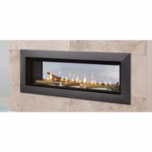 Majestic 40000 BTU 48 Inch Wide See-Through Direct Vent Natural Gas Fireplace with IntelliFire Plus Ignition and Remote Control