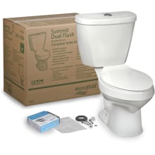 Summit 1.1/1.6 GPF Dual-Flush Two-Piece Elongated Toilet Complete Kit