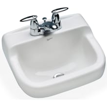 Spruce Cove 16-1/8" Vitreous China Wall Mounted Bathroom Sink with 3 Faucet Holes at 4" Centers and Overflow