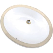 Maple 17-1/8" Vitreous China Undermount Bathroom Sink with Overflow