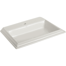 Brentwood 22-7/16" Vitreous China Drop In Bathroom Sink with Single Faucet Hole and Overflow