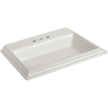 Brentwood 22-7/16" Vitreous China Drop In Bathroom Sink with 3 Faucet Holes at 4" Centers and Overflow