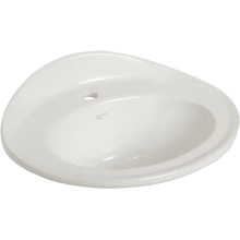 Essence 19-7/8" Vitreous China Drop In Bathroom Sink with Single Faucet Hole and Overflow