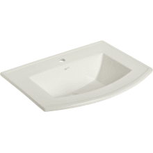 Barrett 23-5/8" Vitreous China Drop In Bathroom Sink with Single Faucet Hole and Overflow