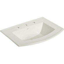 Barrett 23-1/16" Vitreous China Drop In Bathroom Sink with 3 Faucet Holes at 8" Centers and Overflow