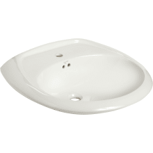 Maverick 23-7/8" Vitreous China Pedestal Bathroom Sink with Single Faucet Hole and Overflow