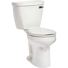 Summit 1.6 GPF Two-Piece Round Comfort Height Toilet with Right Hand Lever - Less Seat