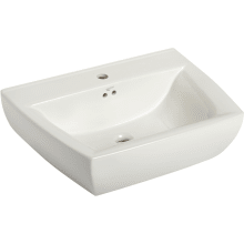 Potenza 24-5/16" Vitreous China Vessel Bathroom Sink with Single Faucet Hole and Overflow