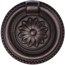 Floral 1-7/8 Inch Long Zamac Ring Cabinet Pull from the Classic European Renaissance Collection