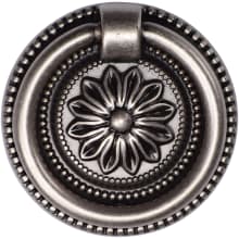 Floral 2-1/8 Inch Long Zamac Ring Cabinet Pull from the Classic European Renaissance Collection