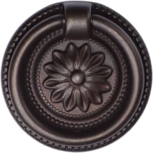 Floral 2-1/8 Inch Long Zamac Ring Cabinet Pull from the Classic European Renaissance Collection