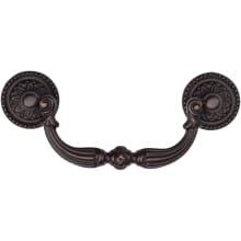 Ornate 3-3/4 Inch Center to Center Zamac Drop Cabinet Pull from the Classic European Renaissance Collection