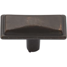 Luca 1-5/8 Inch Zamac Rectangular Cabinet Knob from the Classic European Renaissance Collection