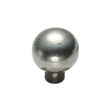 English Pewter 1" Diameter Ball Cabinet Knob / Drawer Knob