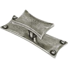 Designer 3-3/4 Inch Pewter Rectangular Cabinet Knob from the Fine English Pewter Collection