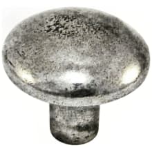 1-1/8 Inch Pewter Mushroom Cabinet Knob from the Fine English Pewter Collection