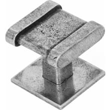 Belmont 1-1/4 Inch Pewter Square Cabinet Knob from the Fine English Pewter Collection