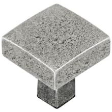 Logan 1-3/16 Inch Pewter Square Cabinet Knob from the Fine English Pewter Collection