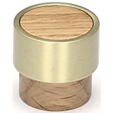 Round 1 Inch Wood Cylindrical Cabinet Knob from the Designer Wood Collection